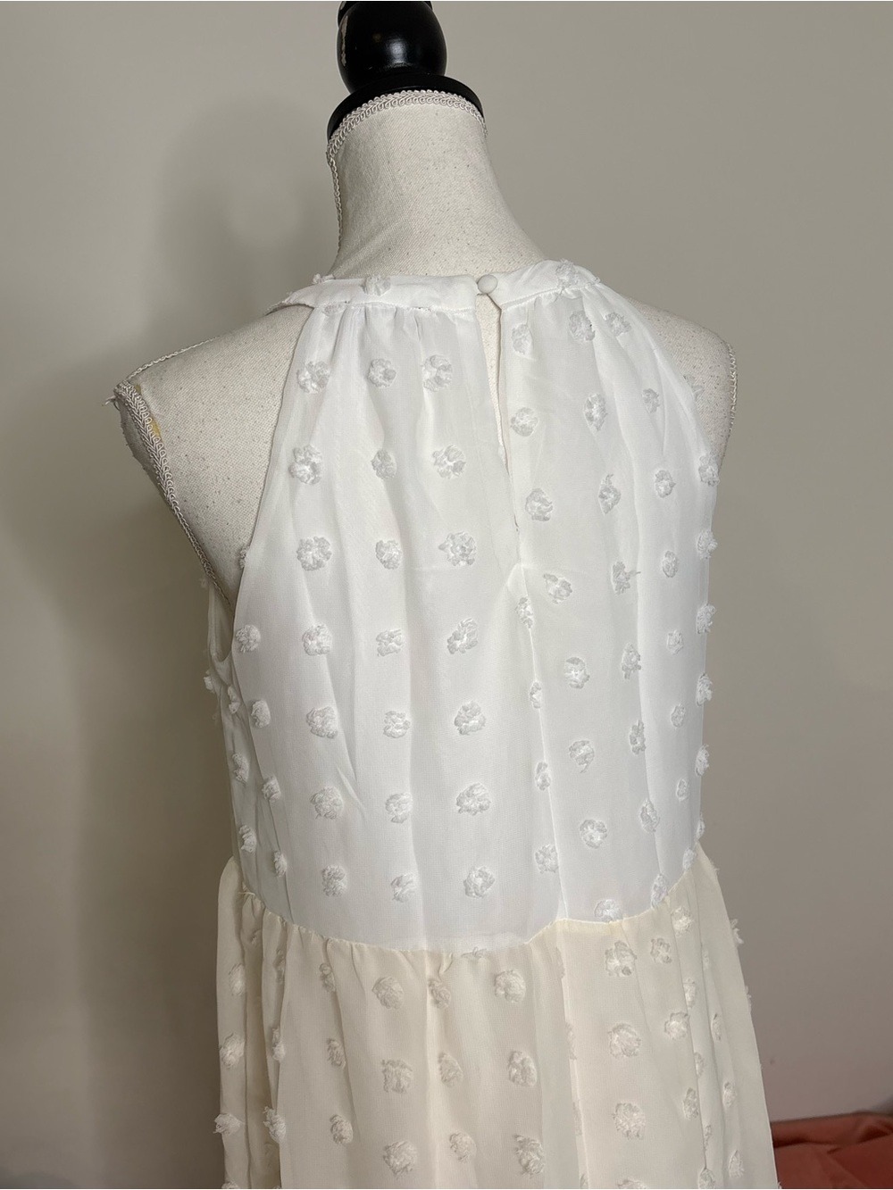 Andrée by Unit Maxi Dress M Pink White Swiss Dot - Picture 6 of 9
